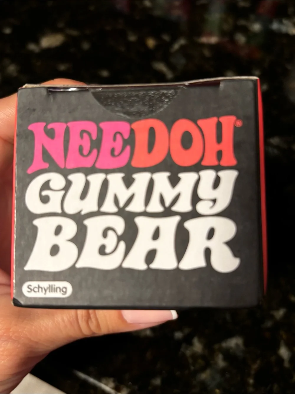 NeeDoh Gummy Bear Squishy Fidget Toy Color is PINK!